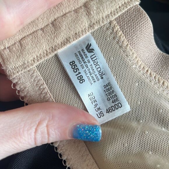 Wacoal- Retro Chic Bra 855186 in Gold Lace, Plus Size 46DDD - Picture 3 of 7